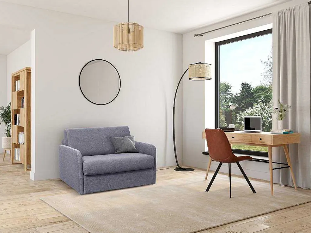 Express-Converteerbare Fauteuil In Stof Nadoa - Bed 100Cm - Lichtgrijs-Vente-unique Clearance