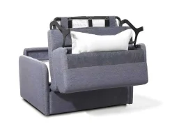 Express-Converteerbare Fauteuil In Stof Nadoa - Bed 100Cm - Lichtgrijs-Vente-unique Clearance