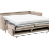 Express-Driezitsslaapbank Van Beige Stof - Bed Met Brede Latten 140 Cm - Matras 14 Cm Arcadia-Vente-unique Hot
