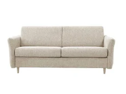 Express-Driezitsslaapbank Van Beige Stof - Bed Met Brede Latten 140 Cm - Matras 14 Cm Arcadia-Vente-unique Hot