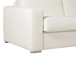 Express-Driezitsslaapbank Van 100% Wit Buffelleer, Matras 22 Cm Delectea Ii-LINEA SOFA Outlet