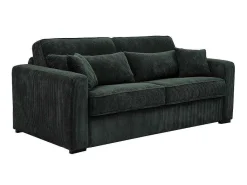 Express-Vierzitsslaapbank Van Groen Ribfluweel - Bed 160 Cm - Matras 18 Cm - Mondovi-Vente-unique