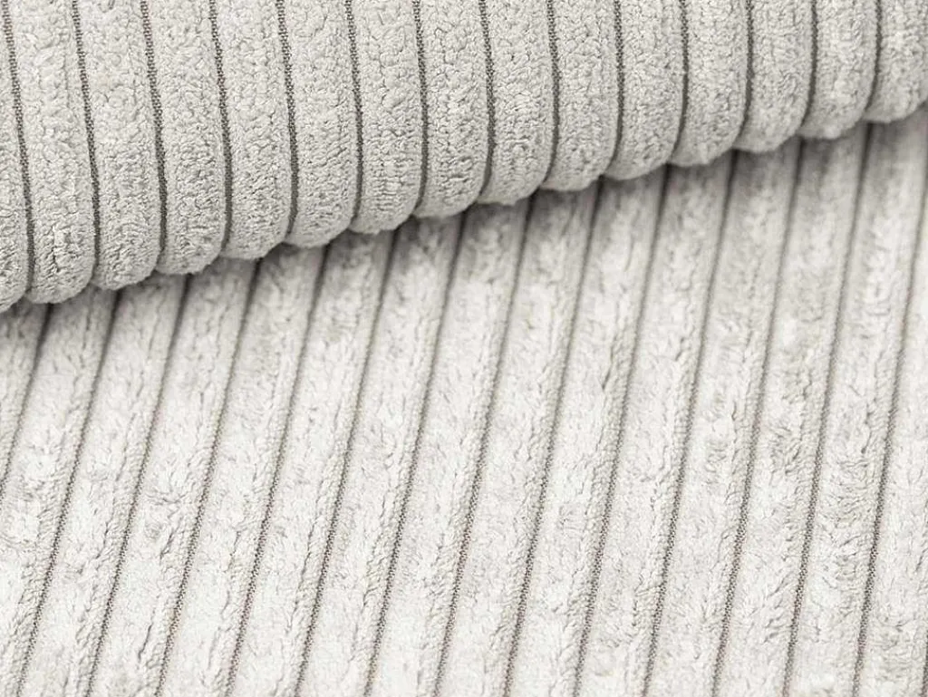 Express-Vierzitsslaapbank Van Beige Ribfluweel - Bed Met Brede Latten 160 Cm - Matras 14 Cm - Mondovi-Vente-unique Best