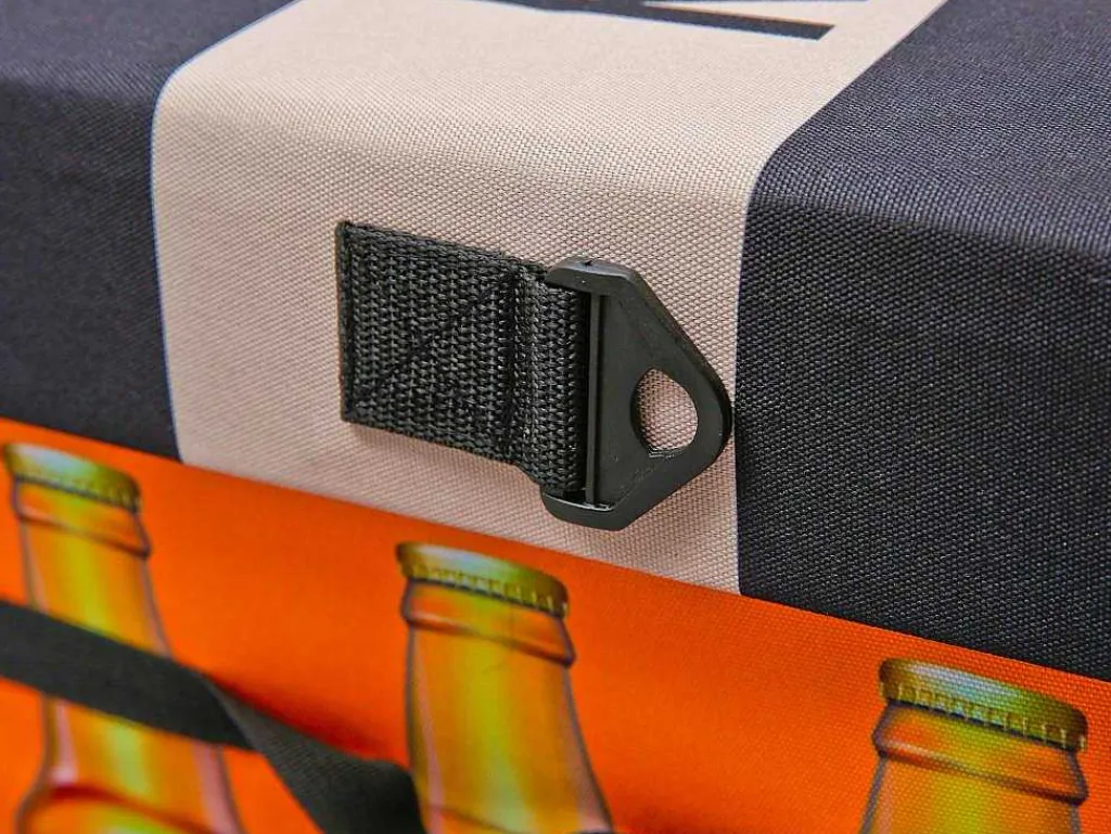Fabo Opbergdozen Koeltas, Kruk, Draagriem, Zwart, Wit, Oranje.-Vente-unique Discount