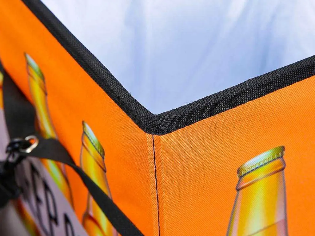 Fabo Opbergdozen Koeltas, Kruk, Draagriem, Zwart, Wit, Oranje.-Vente-unique Discount