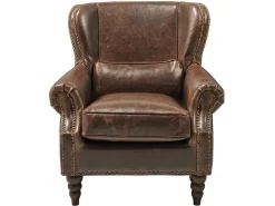 Fauteuil 100% Leer Edouard - Bruin-LINEA SOFA