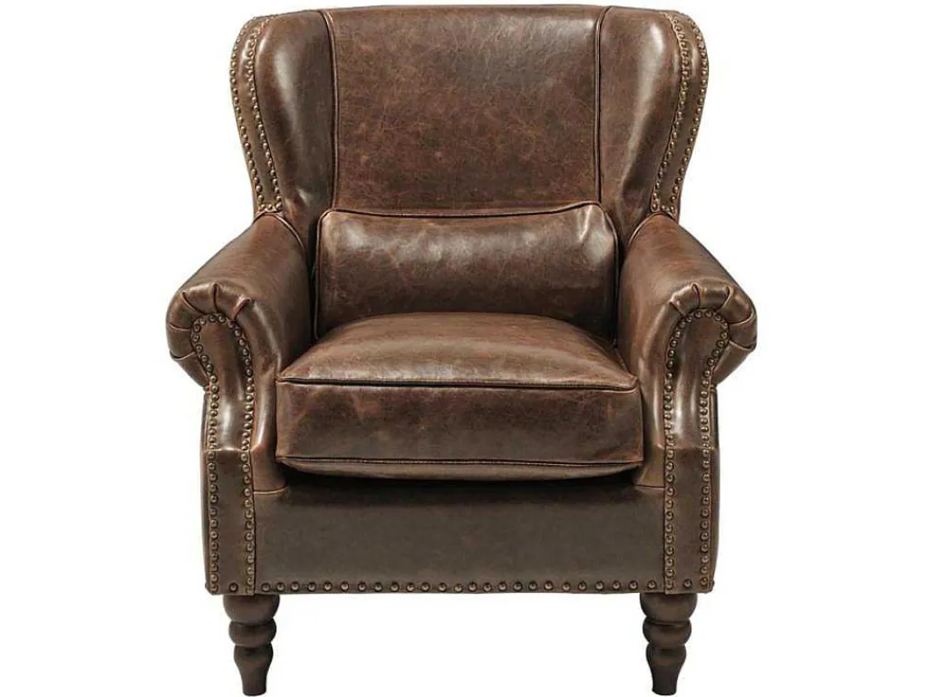 Fauteuil 100% Leer Edouard - Bruin-LINEA SOFA