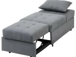 Fauteuil Aanpasbaar Van Stof Lesna - Grijs-Vente-unique