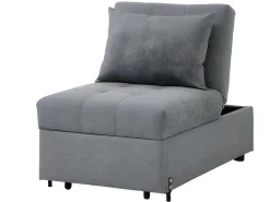 Fauteuil Aanpasbaar Van Stof Lesna - Grijs-Vente-unique