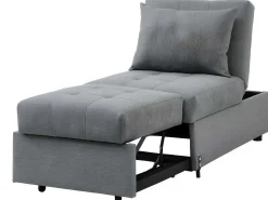 Fauteuil Aanpasbaar Van Stof Lesna - Grijs-Vente-unique