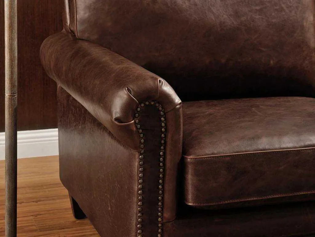 Fauteuil Cassandra Van Lived-In Leer - Bruin-LINEA SOFA Clearance