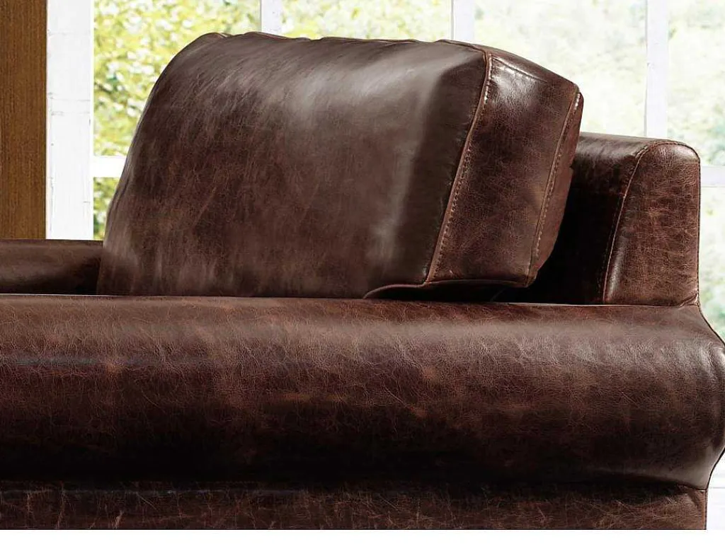 Fauteuil Cassandra Van Lived-In Leer - Bruin-LINEA SOFA Clearance