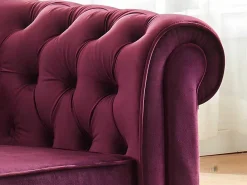 Fauteuil Chesterfield - Fluweel Paars-Vente-unique Sale