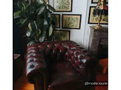 Fauteuil Chesterfield Brenton 100% Buffelleer - Bruin Tinten-LINEA SOFA Online