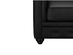 Fauteuil Chesterfield Van Kunstleer - Zwart-Vente-unique Clearance