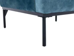Fauteuil Eendenblauw Fluweel Joel-Vente-unique