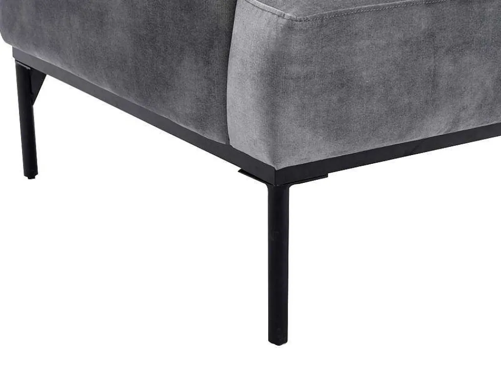 Fauteuil Grijs Fluweel Joel-Vente-unique New