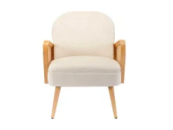 Fauteuil In Beige Fluweel Onani-Vente-unique Best