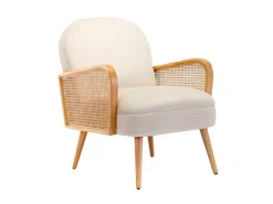 Fauteuil In Beige Fluweel Onani-Vente-unique Best