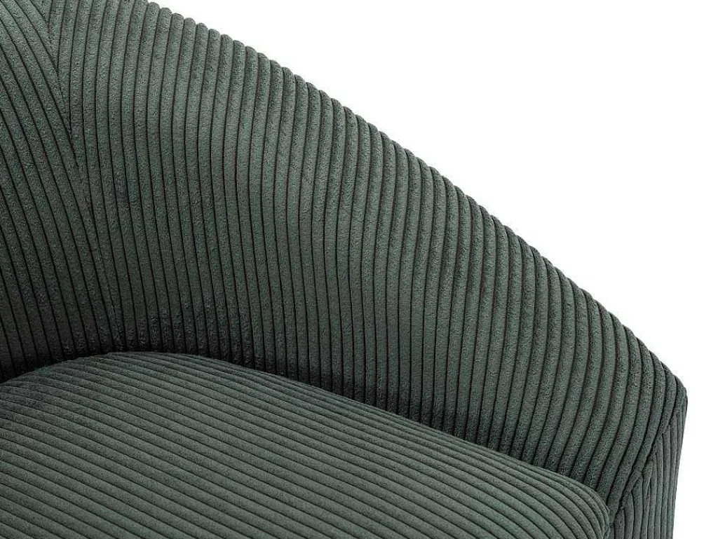 Fauteuil In Groen Ribfluweel Ossana-Vente-unique Online