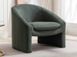 Fauteuil In Groen Ribfluweel Ossana-Vente-unique Online