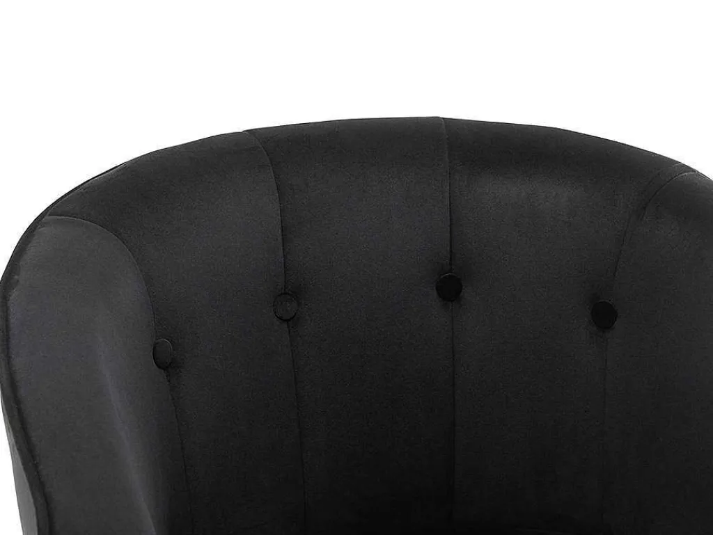 Fauteuil Met Armleuningen Fakart - 100% Polyester - Zwart-Vente-unique