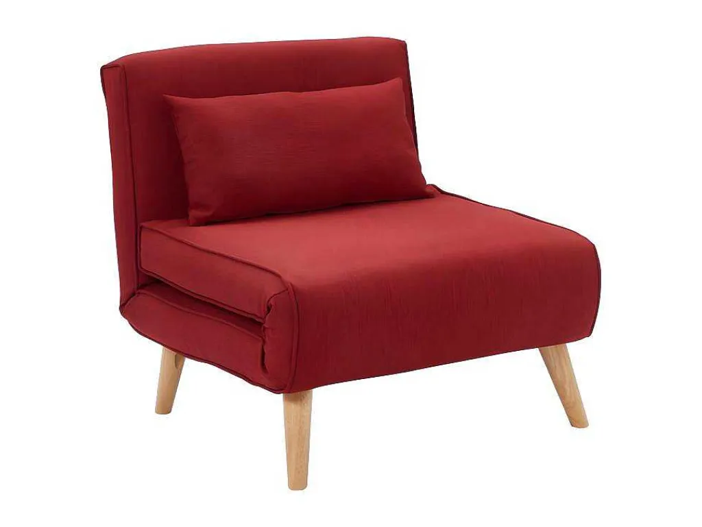 Fauteuil Met Bed Optie Posio Van Stof - Rood-Vente-unique Sale