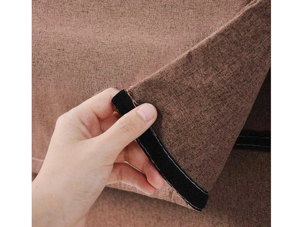 Fauteuil Met Kussen En Verstelbare Rugleuning - Om Te Bouwen Tot Fauteuil - Linnen Stof - Bruin-ModernLuxe New