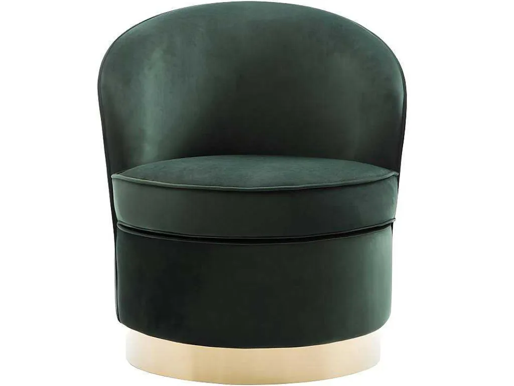 Fauteuil Sanela Van Fluweel - Spargroen-Vente-unique Clearance