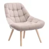 Fauteuil Van Beige Fluweel - Luosto-Vente-unique Discount