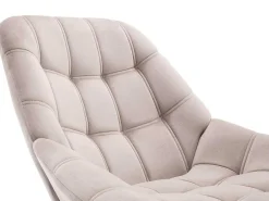 Fauteuil Van Beige Fluweel - Luosto-Vente-unique Discount
