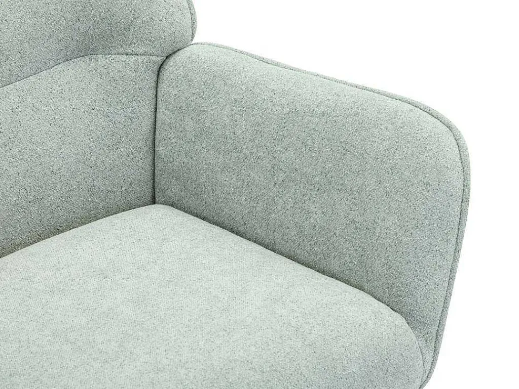 Fauteuil Van Blauwgroene Stof Osimo-Vente-unique Outlet