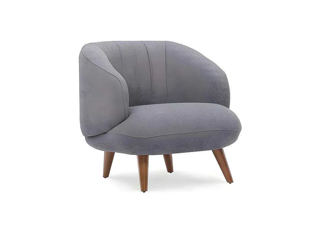 Fauteuil Van Boucle Stof - Antraciet - Janina-PASCAL MORABITO Outlet