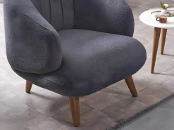 Fauteuil Van Boucle Stof - Antraciet - Janina-PASCAL MORABITO Outlet