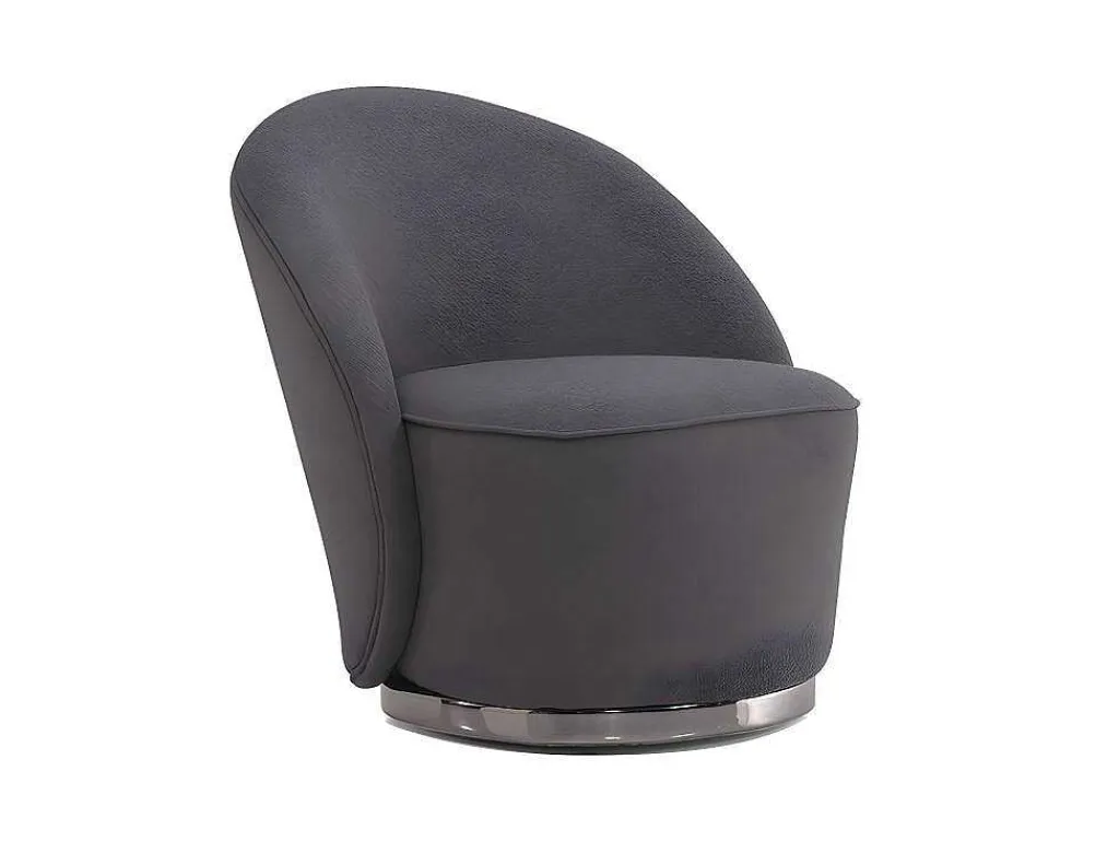 Fauteuil Van Boucle Stof - Antraciet - Elfira-PASCAL MORABITO Outlet