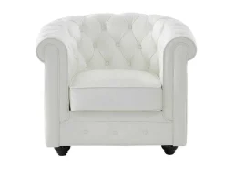 Fauteuil Van Buffelleer Chesterfield - Wit-Vente-unique Clearance