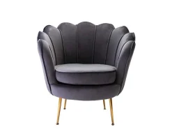 Fauteuil Van Fluweel Dandelion - Antraciet - Van-PASCAL MORABITO Online