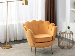 Fauteuil Van Fluweel Dandelion - Mosterdgeel - Van-PASCAL MORABITO Hot