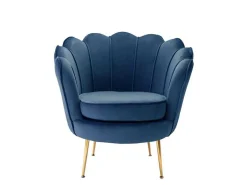 Fauteuil Van Fluweel Dandelion - Donkerblauw - Van-PASCAL MORABITO Outlet