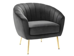 Fauteuil Van Fluweel Pablito - Antraciet-Vente-unique Online