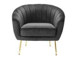 Fauteuil Van Fluweel Pablito - Antraciet-Vente-unique Online