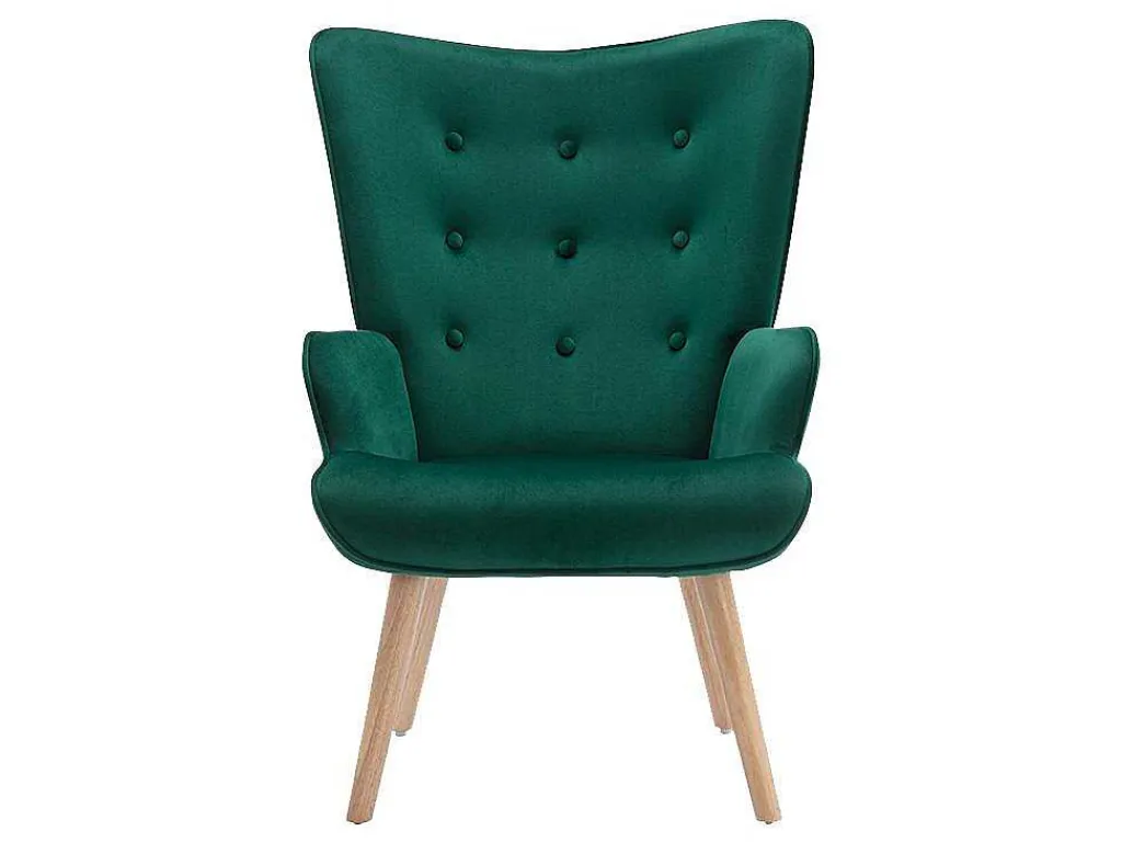 Fauteuil Van Fluweel Vately - Groen-Vente-unique Sale