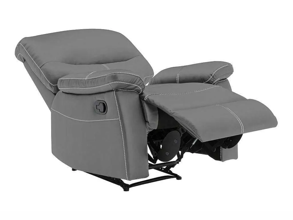 Fauteuil Van Grijze Kunstleer Canby-Vente-unique Discount