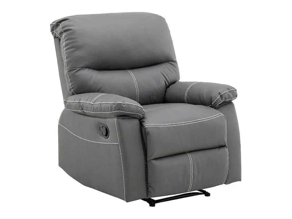 Fauteuil Van Grijze Kunstleer Canby-Vente-unique Discount