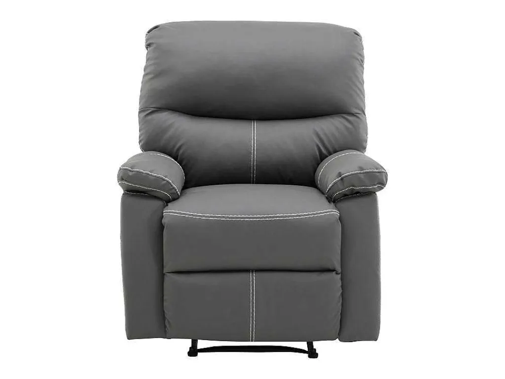 Fauteuil Van Grijze Kunstleer Canby-Vente-unique Discount
