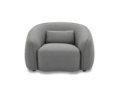 Fauteuil Van Grijze Stof Stefian-Vente-unique Best