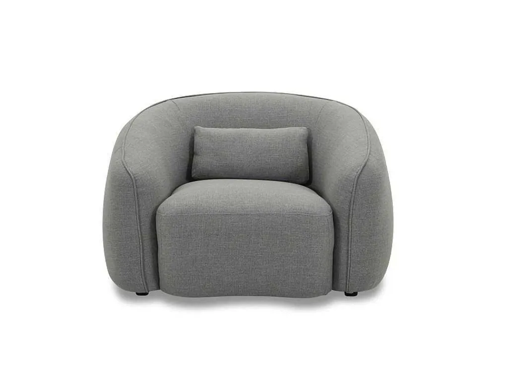 Fauteuil Van Grijze Stof Stefian-Vente-unique Best