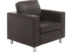 Fauteuil Van Kunstleer Ackley - Bruin-Vente-unique Discount