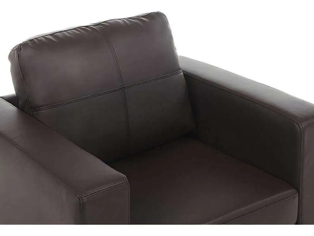 Fauteuil Van Kunstleer Ackley - Bruin-Vente-unique Discount