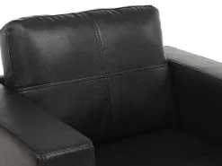 Fauteuil Van Kunstleer Ackley - Zwart-Vente-unique Discount